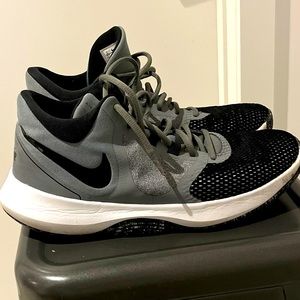 Nike Mens Air Precision Cool Gray Black White Size 10